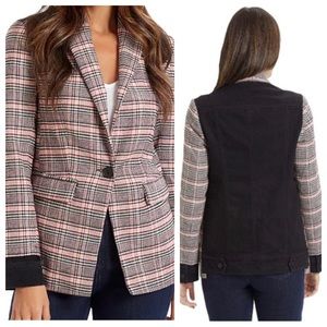 Ella Moss Plaid  Anthro Moon Light Menswear Blazer Multi, Women’s Small